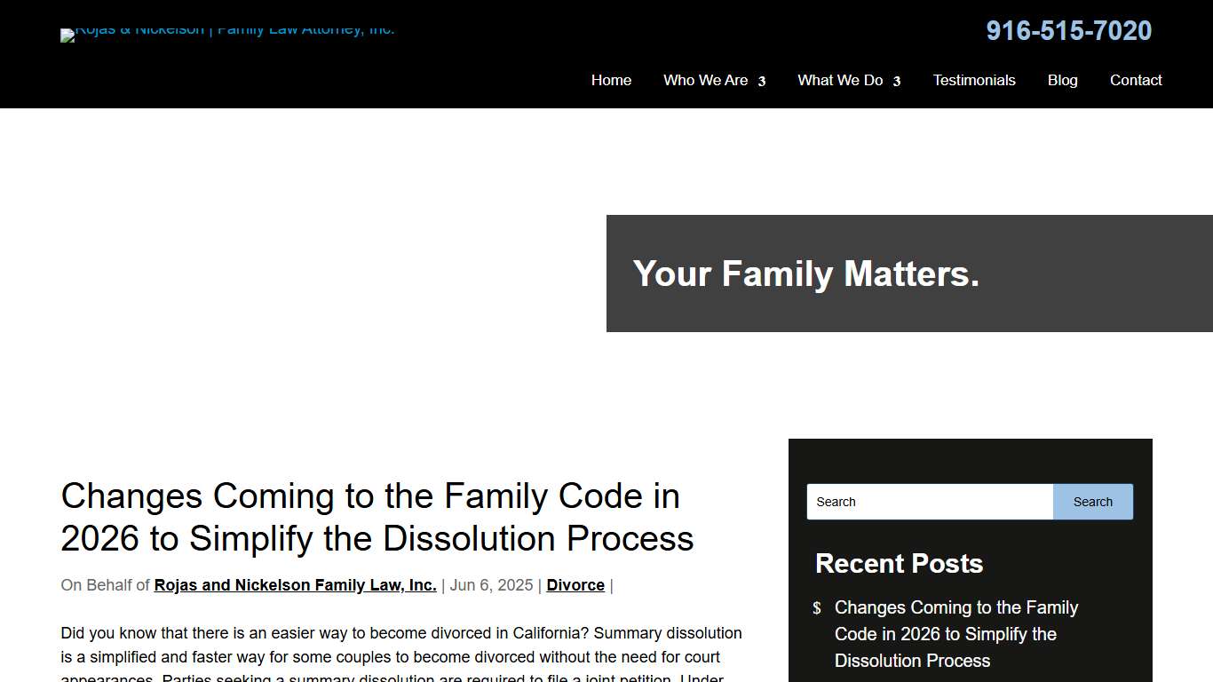 Changes Coming to the Family Code in 2026 to Simplify the Dissolution Process Rojas and Nickelson Family Law, Inc.